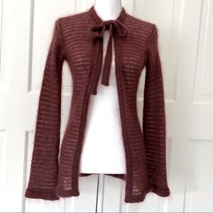 Missoni burgundy mohair blend cardigan sweater S